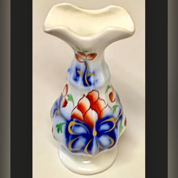 1845 Vintage Ewer Prestatyn Gaudy Welsh 10 Paneled Lustre Bud Vase - Picture 9 of 10